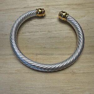 Silver and Gold Cable Bracelet
